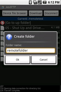 Create folder on FTP