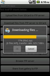 AndFTP Download File Intent
