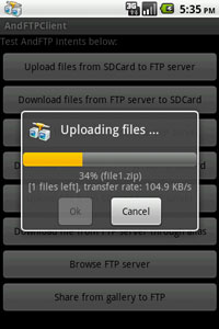 AndFTP Upload File Intent