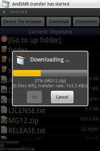 Download files from SMB