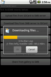 AndSMB Download File Intent