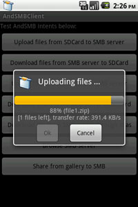 AndSMB Upload File Intent
