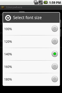 Font size